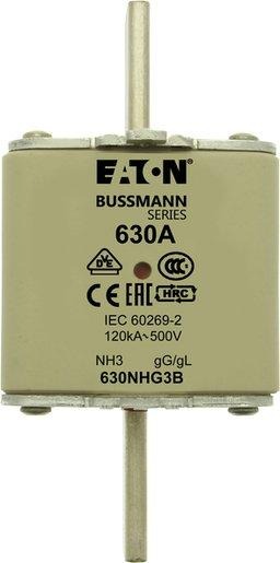 Sicherungseinsatz Niederspannung 630 A AC 500 V NH3 gL/gG IEC 