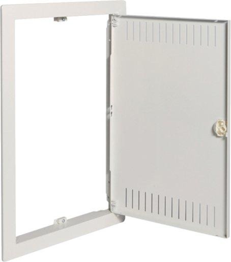 Blendrahmen m.Bel.-Tür 2-reihig RAL9010 reinweiß 