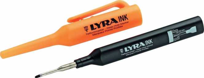 Tieflochmarker schwarz - Strichbreite 1 mm 