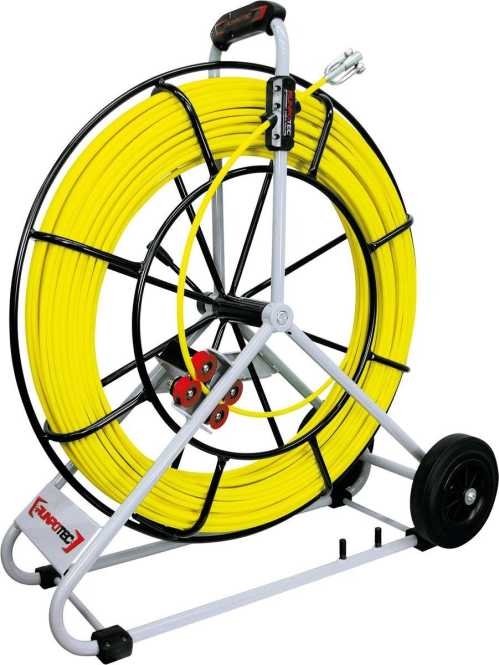 Glasfaserstab Ø 7,5 mm inkl. Stahlhaspel 100 m 