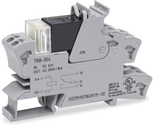 Relaismodul DC 24 V 1 Wechsler 16 A grau 