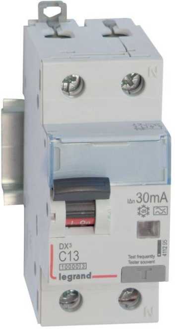 FI / LS Schutzschalter DX3 C 13 A 1-polig + N 10 kA 30 mA A 230 V AC 