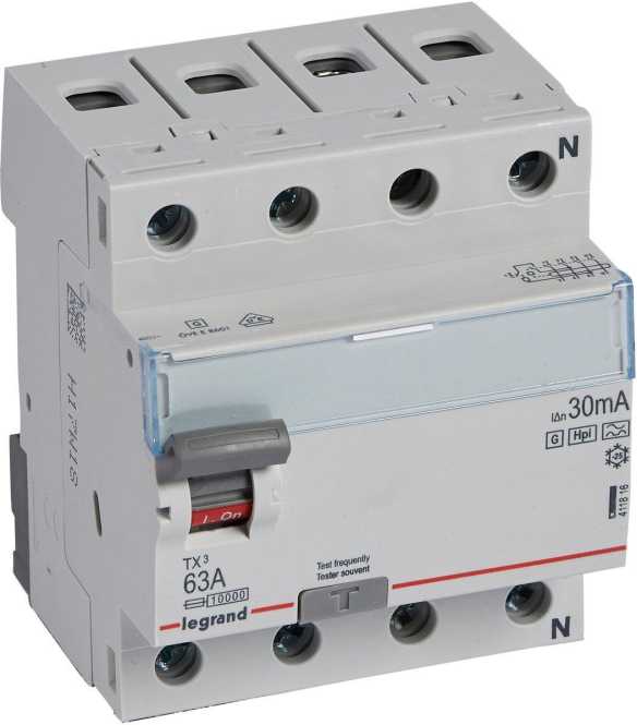 FI-Schutzschalter  63A 4-polig 30mA Typ F kurzverz. 