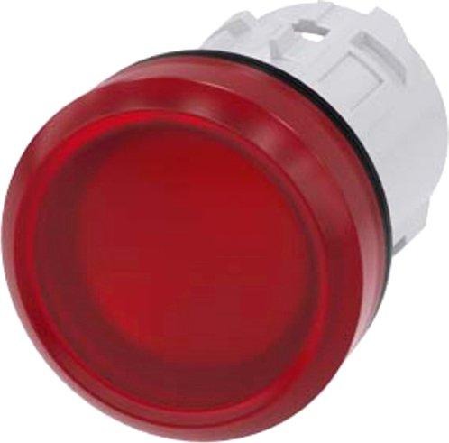 Leuchtmelder 22mm rund KST rot Linse Glatt 