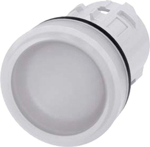 Leuchtmelder 22mm rund KST weiß Linse Glatt 