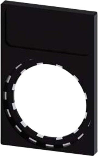 Schildträger Rahmen unten eckig sw für Schild 12,5mm x 27mm zum Kleben 