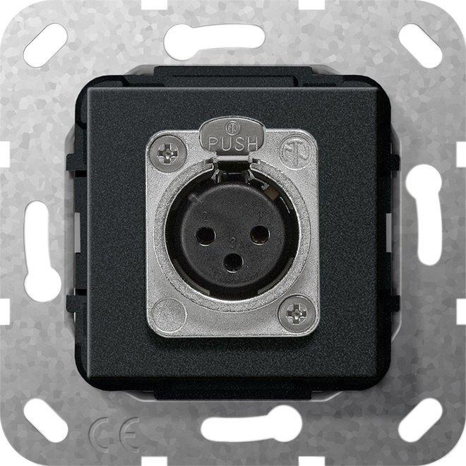 Einsatz XLR-Buchse D-Serie schwarz matt 