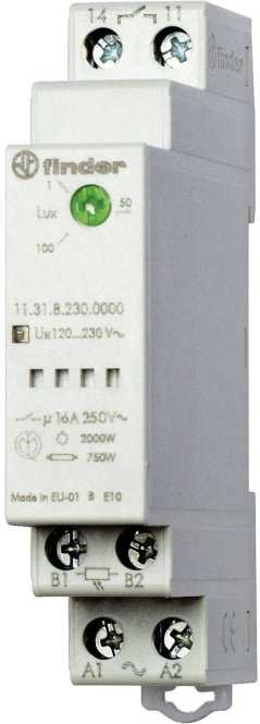 Dämmerungsschalter Reiheneinbau 17,5mm 1-polig 16A inkl. AP Lichtsensor 011.02 