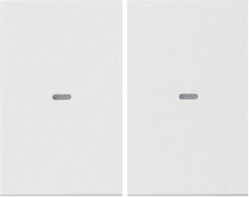 Abdeckung für Tastsensor-Modul 2-fach Linse K.1. polarweiß glänzend 