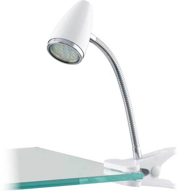 Klemmspot 1x3W 3000K GU10-LED weiss/chrom RICCIO 1 