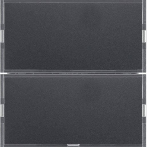 Tastsensor 2-fach Komfort KNX S.1/B.3/B.7 für anthrazit und Alu 