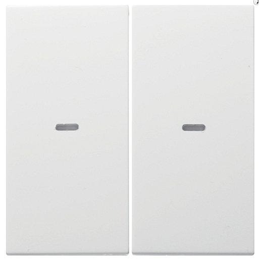 Abdeckung für Tastsensor-Modul 2-fach mit Linse S.1/B.x pws glänzend 