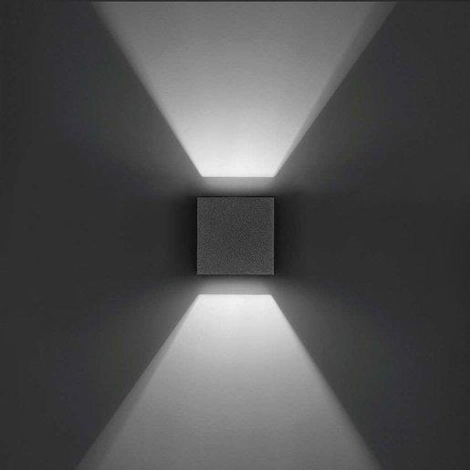 Wandleuchte LED 1x6W grau 3000K QUASAR 10 2xbreitstrahlend 