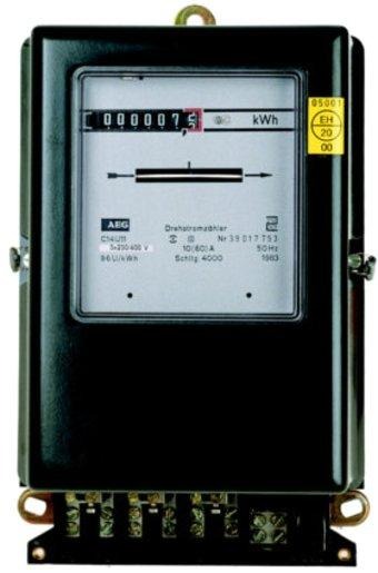 Drehstromzähler 10/60 A 230/400 V 50 Hz regeneriert ungeeicht 