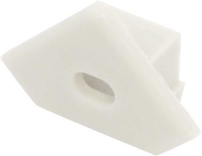 45-Alu Endkappe grau mit Kabelauslass / 45-Alu 