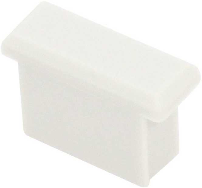 Micro-Alu Endkappe grau ohne Kabelauslass / Micro-Alu 