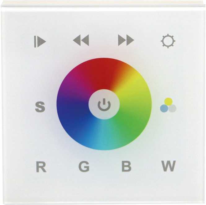 LED Wandcontroller RGBW 4 x 5 A weiß 
