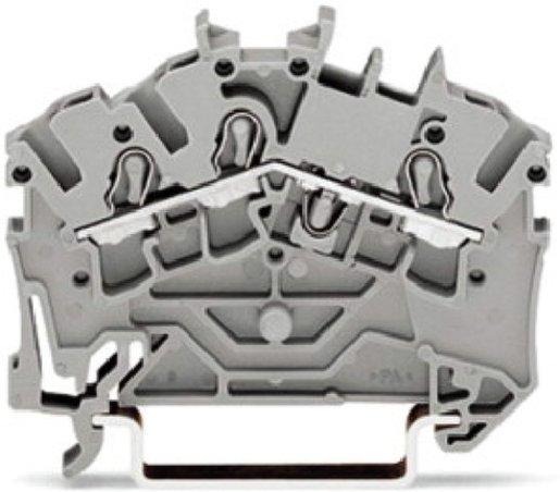 3-Leiter-Durchgangsklemme Ex e II geeignet 0,25 - 4 mm² grau 