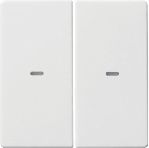 Abdeckung für Tastsensor-Modul 2-fach mit Linse Q.1/Q.3 polarweiß samt 