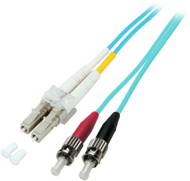 LWL Patchkabel Duplex Jumper LC / ST 50 / 125µ 2 m OM3 LSZH aqua 
