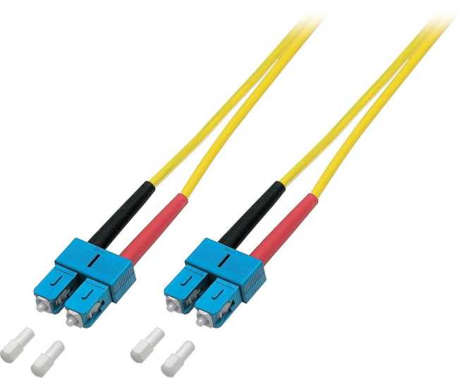 LWL Patchkabel Duplex Jumper SC / SC 9 / 125µ 0,5 m OS2 LSZH gelb 