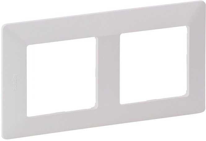 2-fach Abdeckrahmen Valena Life ultraweiß 