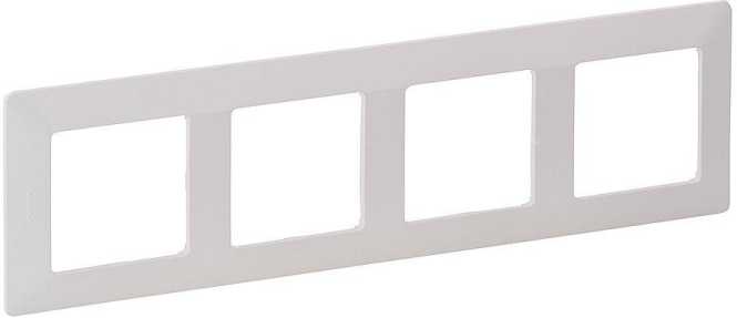 4-fach Abdeckrahmen Valena Life ultraweiß 