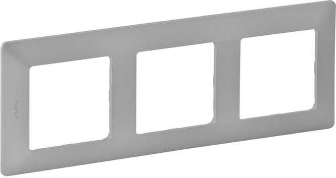 3-fach Abdeckrahmen Valena Life Aluminium 