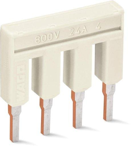 4-Fach Kammbrücker Nennstrom 25 A isoliert lichtgrau 