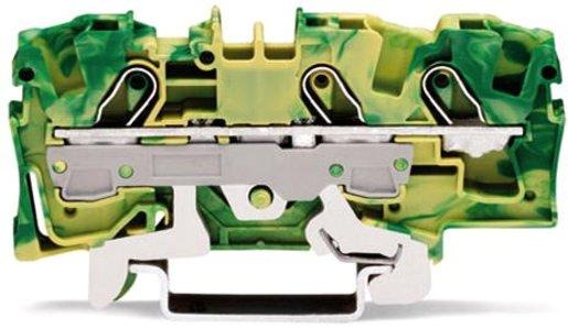 3-Leiter-Schutzleiterklemme 0,5 - 6 mm² grün-gelb 