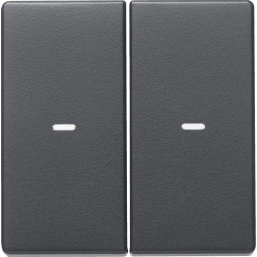 Abdeckung für Tastsensor-Modul 2fach mit Linse Q.1/Q.3 anthrazit samt 