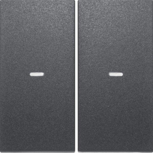 Abdeckung für Tastsensor-Modul 2-fach mit Linse S.1/B.x anthrazit matt 