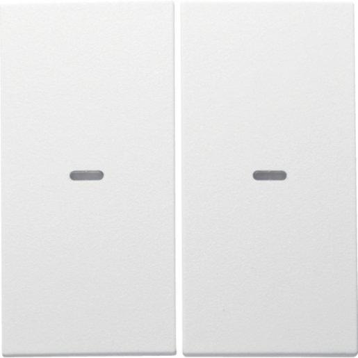 Abdeckung für Tastsensor-Modul 2-fach mit Linse S.1/B.x polarweiß matt 