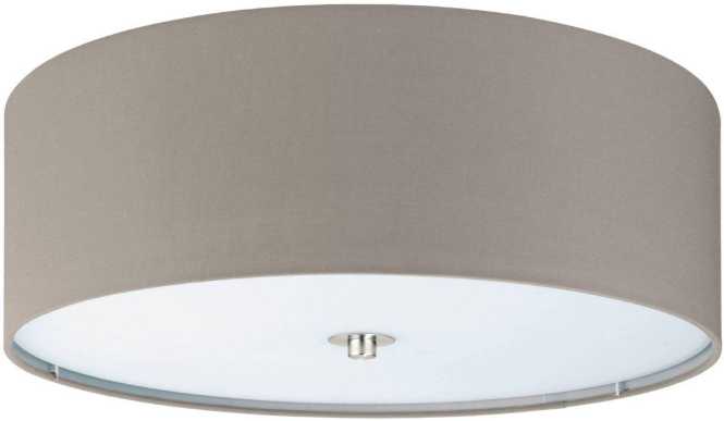 Deckenleuchte PASTERI 3x60W E27 Taupe/nickel-matt 