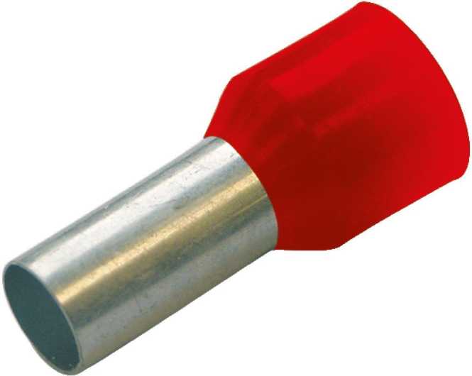 Aderendhülse isoliert 1 mm² / L 12 mm rot 
