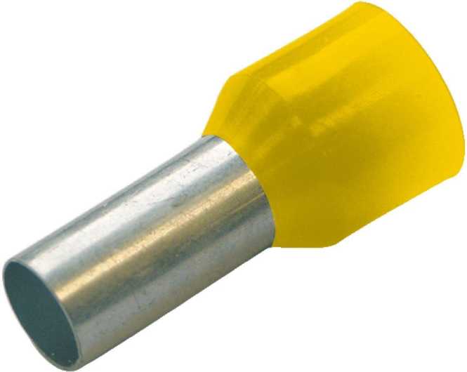 Aderendhülse isoliert 0,25 mm² - L 6 mm gelb VE 500 