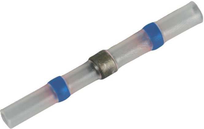 Löt-Schrumpfverbinder transparent 1,5-2,5 mm² blau 