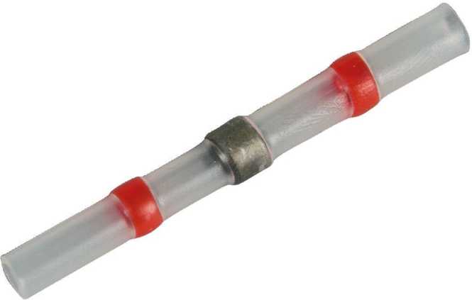 Löt-Schrumpfverbinder transparent 0,5-1,0 mm² rot 