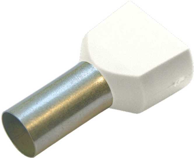 Twin-Aderendhülse 0,5 mm² L 8mm weiß 