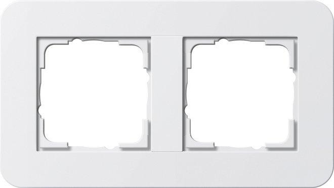 2-fach Abdeckrahmen für E3 reinweiß/reinweiß 