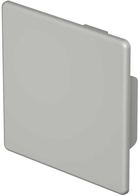 Endstück 60x60mm PVC steingrau RAL 7030 