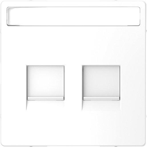 Zentralplatte für Modular 2-fach Lotosweiß 