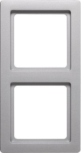 Rahmen 2-fach Q.1 Aluminium matt 