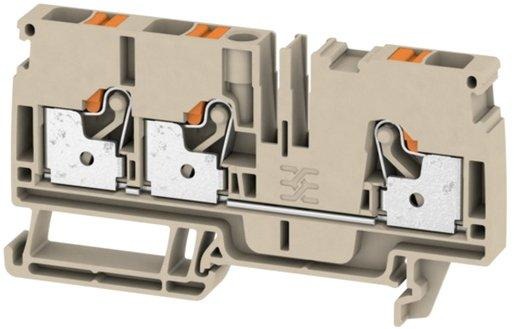 Durchgangsreihenklemme 0,5 - 6 mm² dunkelbeige 