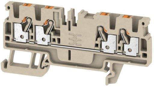 Durchgangsreihenklemme 0,5 - 2,5 mm² dunkelbeige 