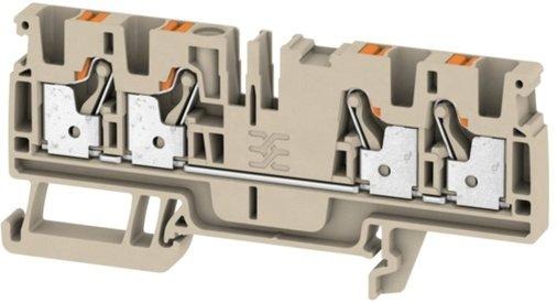 Durchgangsreihenklemme 0,5 - 4 mm² dunkelbeige 