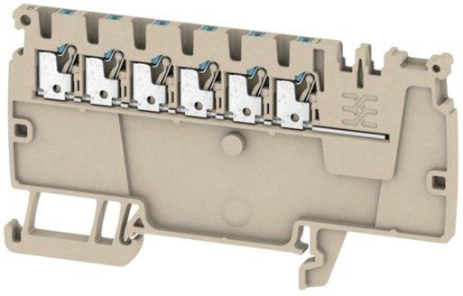 Durchgangsreihenklemme 0,5 - 1,5 mm² dunkelbeige 