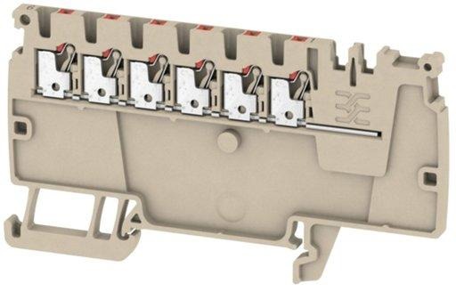 Durchgangsreihenklemme 0,5 - 1,5 mm² dunkelbeige 