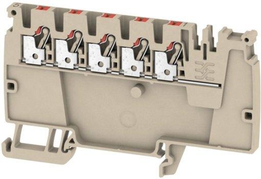 Durchgangsreihenklemme 0,5 - 2,5 mm² dunkelbeige 