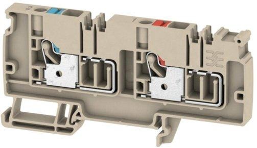 Durchgangsreihenklemme 0,5 - 6 mm² dunkelbeige 